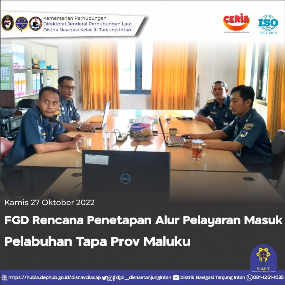 FGD Rencana Penetapan Alur-Pelayaran Masuk Pelabuhan Tepa Provinsi Maluku
