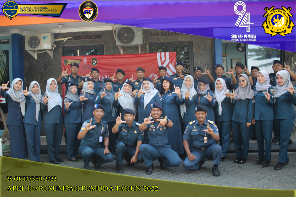 KSOP PROBOLINGGO MELAKSANAKAN APEL PERINGATAN HARI SUMPAH PEMUDA TAHUN 2022 DENGAN KHIDMAD