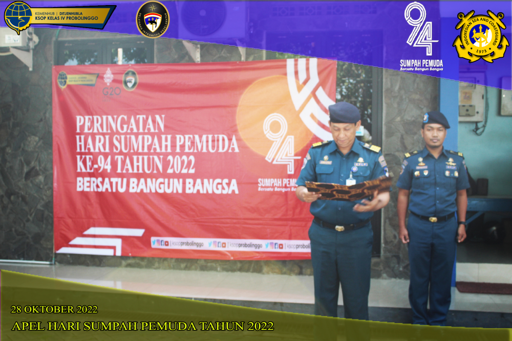 KSOP PROBOLINGGO MELAKSANAKAN APEL PERINGATAN HARI SUMPAH PEMUDA TAHUN 2022 DENGAN KHIDMAD