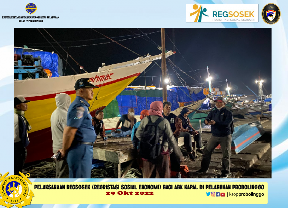 BPS Kota Probolinggo bersama KSOP Probolinggo melaksanakan Pendataan REGSOSEK bagi ABK di Pelabuhan Probolinggo