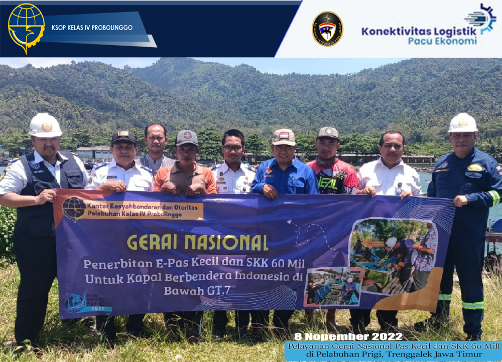 Mewujudkan Pelayanan Masyarakat yang Efektif, KSOP Probolinggo Laksanakan Gerai Nasional Pas Kecil dan SKK 60 Mill