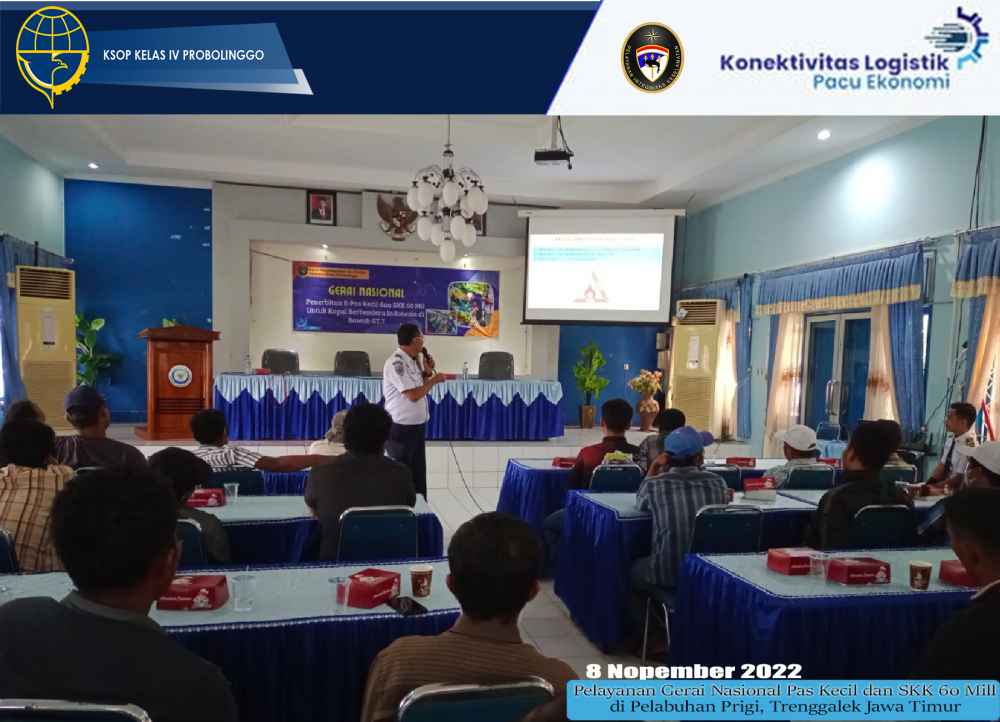 Mewujudkan Pelayanan Masyarakat yang Efektif, KSOP Probolinggo Laksanakan Gerai Nasional Pas Kecil dan SKK 60 Mill