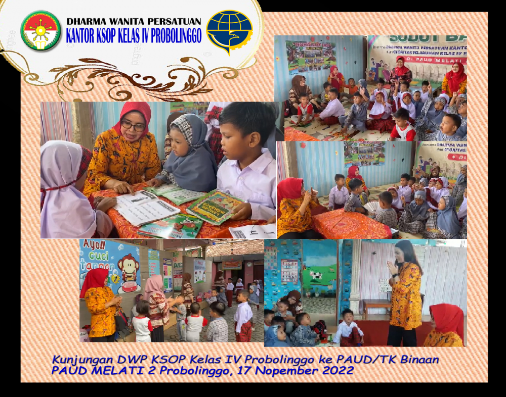 DWP KSOP PROBOLINGGO MENGUNJUNGI PAUD MELATI 2 SEBAGAI PAUD/TK BINAAN