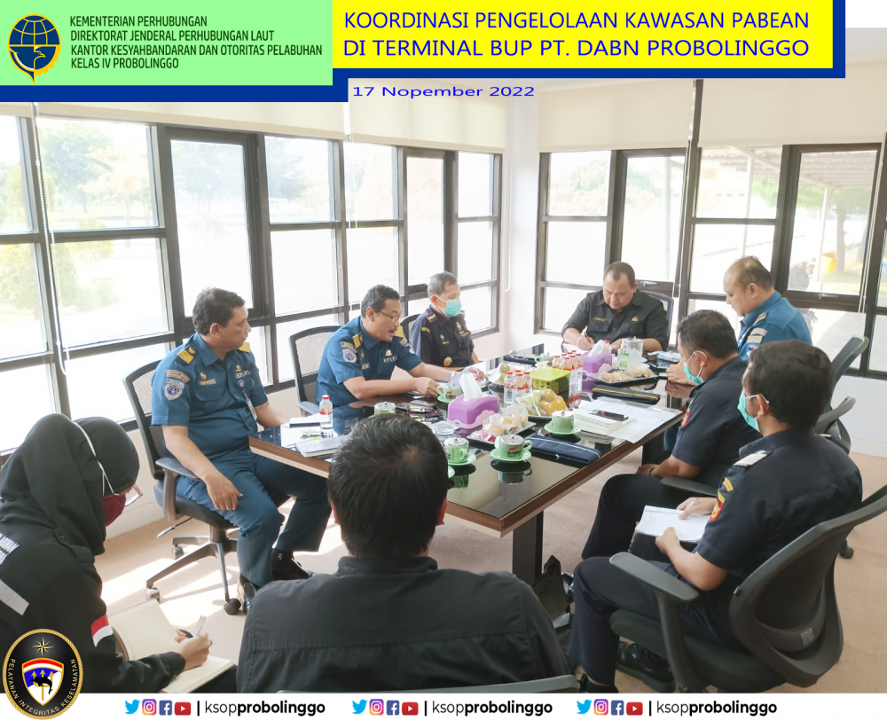 Kawasan Kepabeanan Pelabuhan Umum PT. DABN dievaluasi oleh Kantor Bea dan Cukai Probolinggo