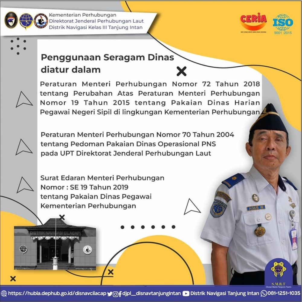 Penggunan Seragam Hari Senin Distrik Navigasi Tanjung Intan