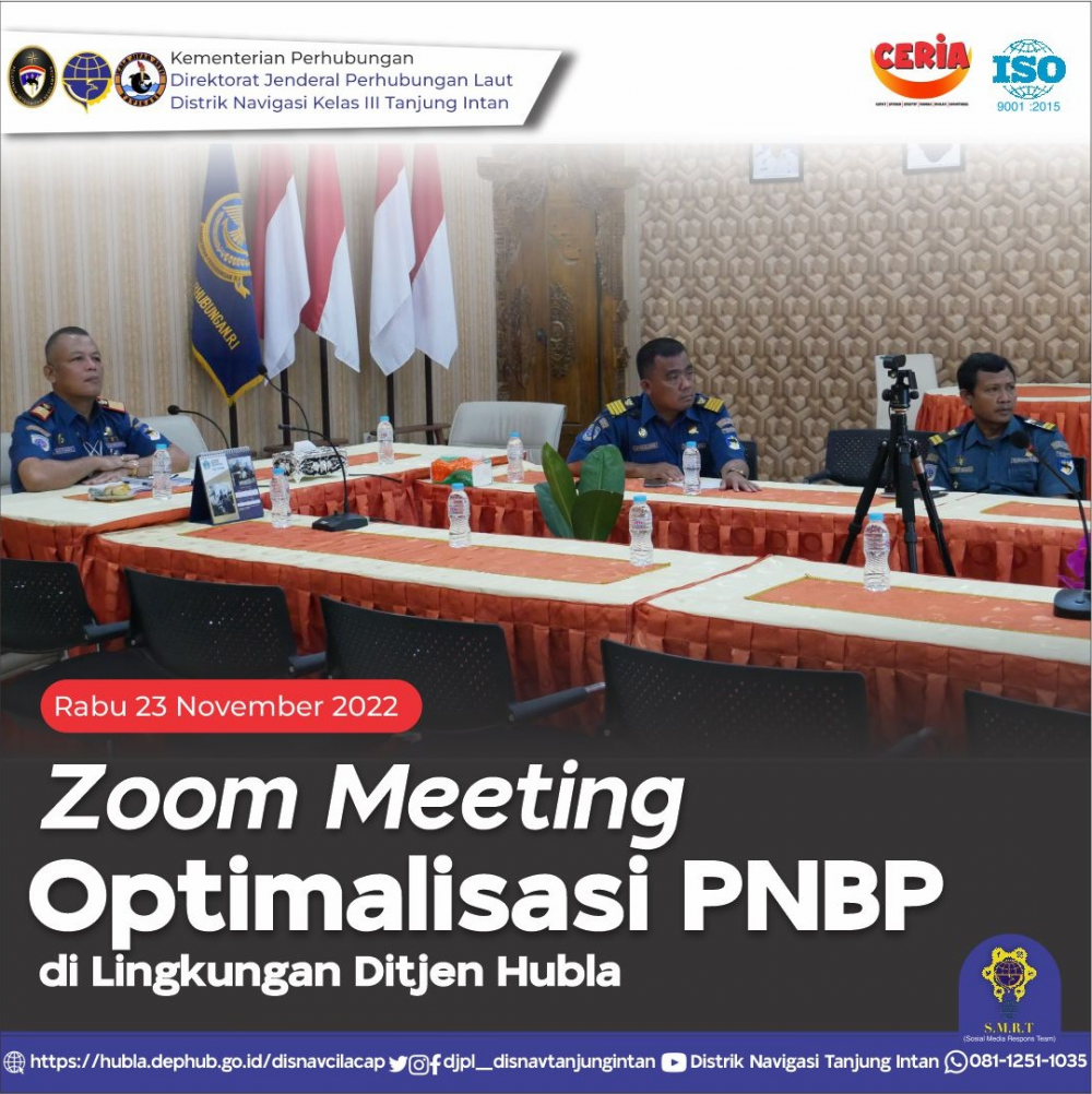 Zoom Meeting Optimalisasi PNBP di Lingkungan Ditjen Hubla