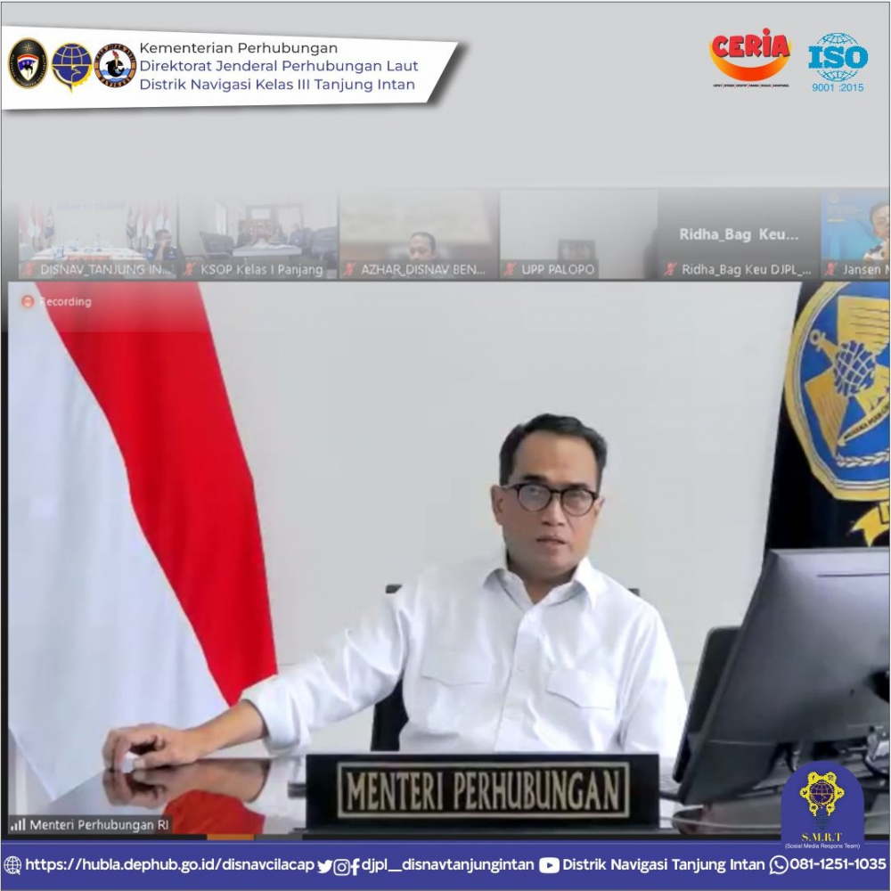 Zoom Meeting Optimalisasi PNBP di Lingkungan Ditjen Hubla