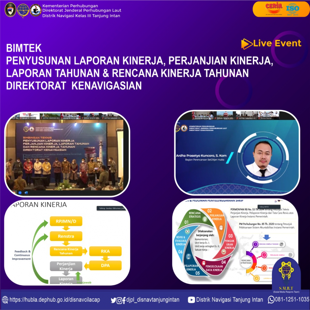Bimtek Penyusunan Laporan Kinerja, Perjanjian Kinerja, Laporan Tahunan dan Rencana Kinerja Tahunan Direktorat Kenavigasian