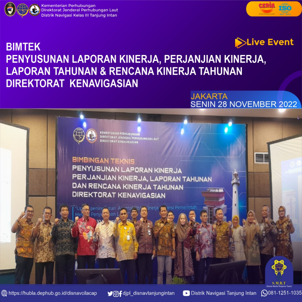 Bimtek Penyusunan Laporan Kinerja, Perjanjian Kinerja, Laporan Tahunan dan Rencana Kinerja Tahunan Direktorat Kenavigasian