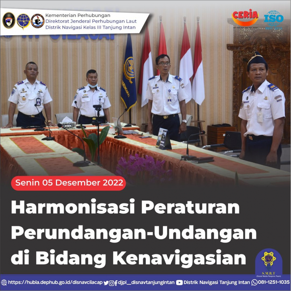 Kegiatan Harmonisasi Peraturan Perundang-Undangan di Bidang Kenavigasian tentang Tata Cara Penginputan Jasa Kenavigasian melalui Sistem Inaportnet