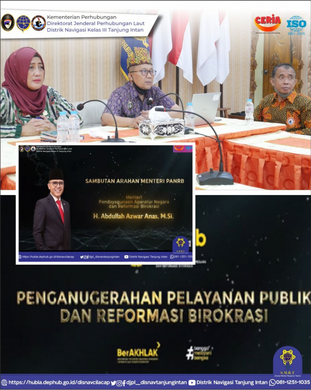 KEGIATAN VIRTUAL KANTOR DISTRIK NAVIGASI KELAS III TANJUNG INTAN, SELASA 6 DESEMBER 2022