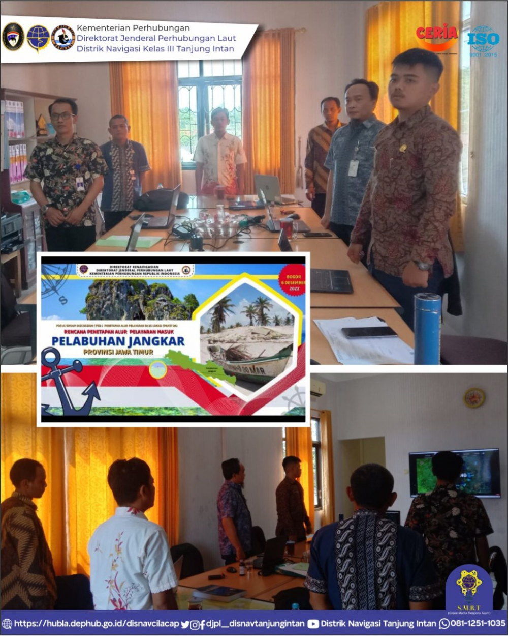 KEGIATAN VIRTUAL KANTOR DISTRIK NAVIGASI KELAS III TANJUNG INTAN, SELASA 6 DESEMBER 2022