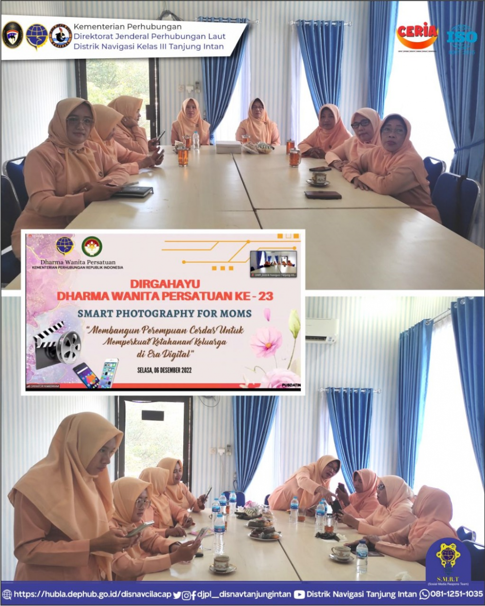 KEGIATAN VIRTUAL KANTOR DISTRIK NAVIGASI KELAS III TANJUNG INTAN, SELASA 6 DESEMBER 2022