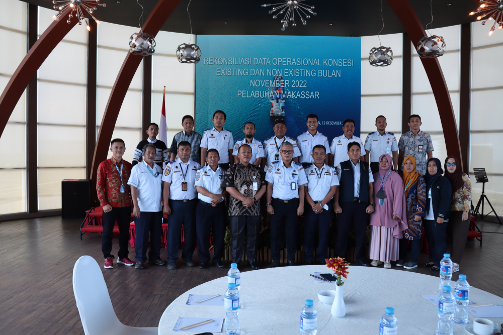Kantor Otoritas Pelabuhan Utama Makassar menyelenggatakan Rekonsiliasi Data Operasional Konsesi Existing dan Non Exsistin