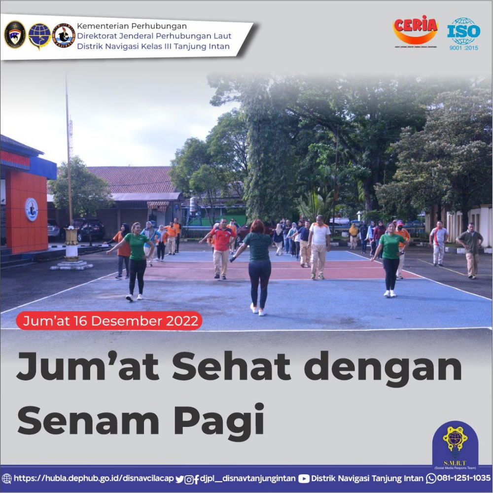 Senam Pagi Distrik Navigasi Tanjung Intan