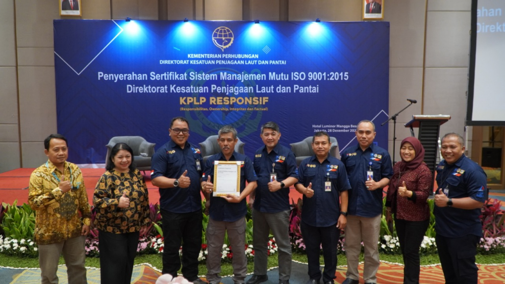 CAPAIAN AKHIR TAHUN DIREKTORAT KPLP BERHASIL RAIH SERTIFIKAT ISO 9001:2015
