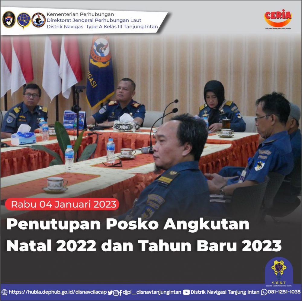 Penutupan Posko Angkutan Natal 2022 dan Tahun Baru 2023