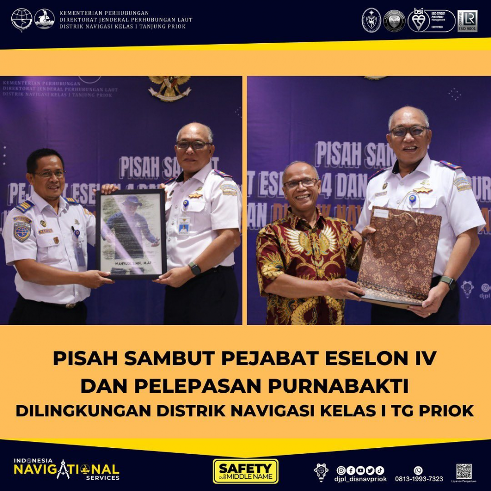 Pisah sambut pejabat Eselon IV dilingkungan Distrik Navigasi Kelas I Tanjung Priok