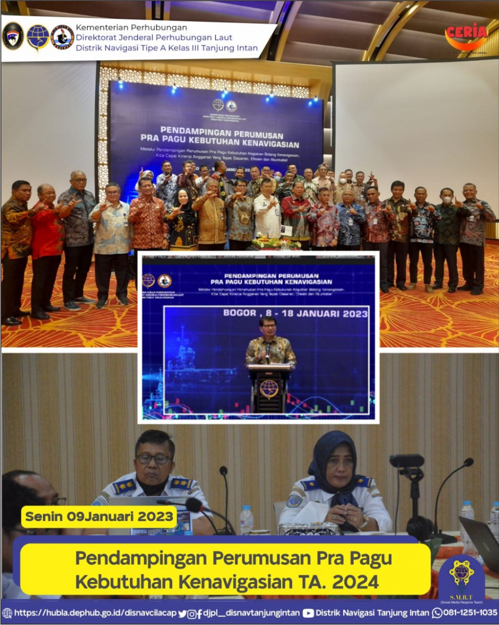 Kegiatan Zoom Senin,09 Januari 2023 Distrik Navigasi Tipe A Kelas III Tanjung Intan