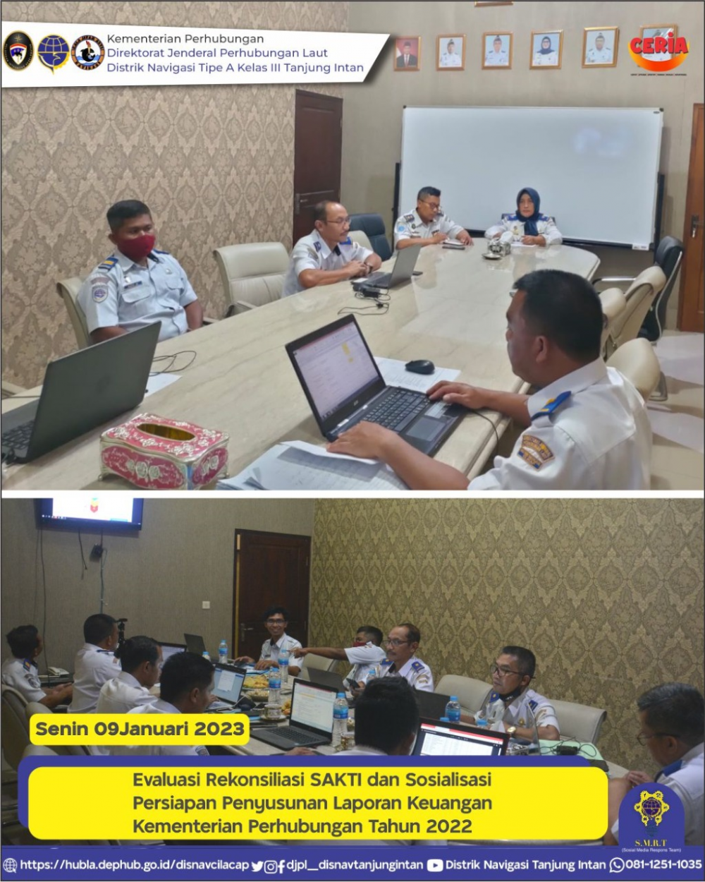 Kegiatan Zoom Senin,09 Januari 2023 Distrik Navigasi Tipe A Kelas III Tanjung Intan