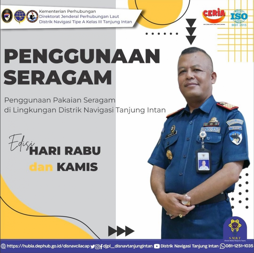 Penggunaan Seragam Dinas Hari Rabu Disnav Tanjung Intan