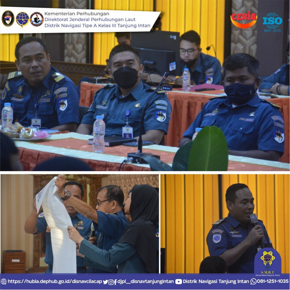 "Penandatanganan Pakta Integritas Pegawai Distrik Navigasi Tipe A Kelas III Tanjung Intan Tahun 2023”