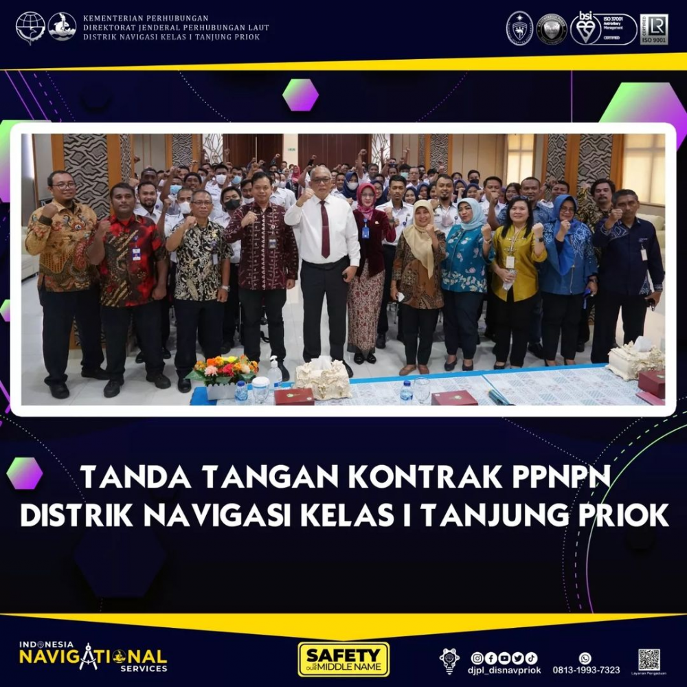 TANDA TANGAN KONTRAK PPNPN DISTRIK NAVIGASI KELAS I TANJUNG PRIOK