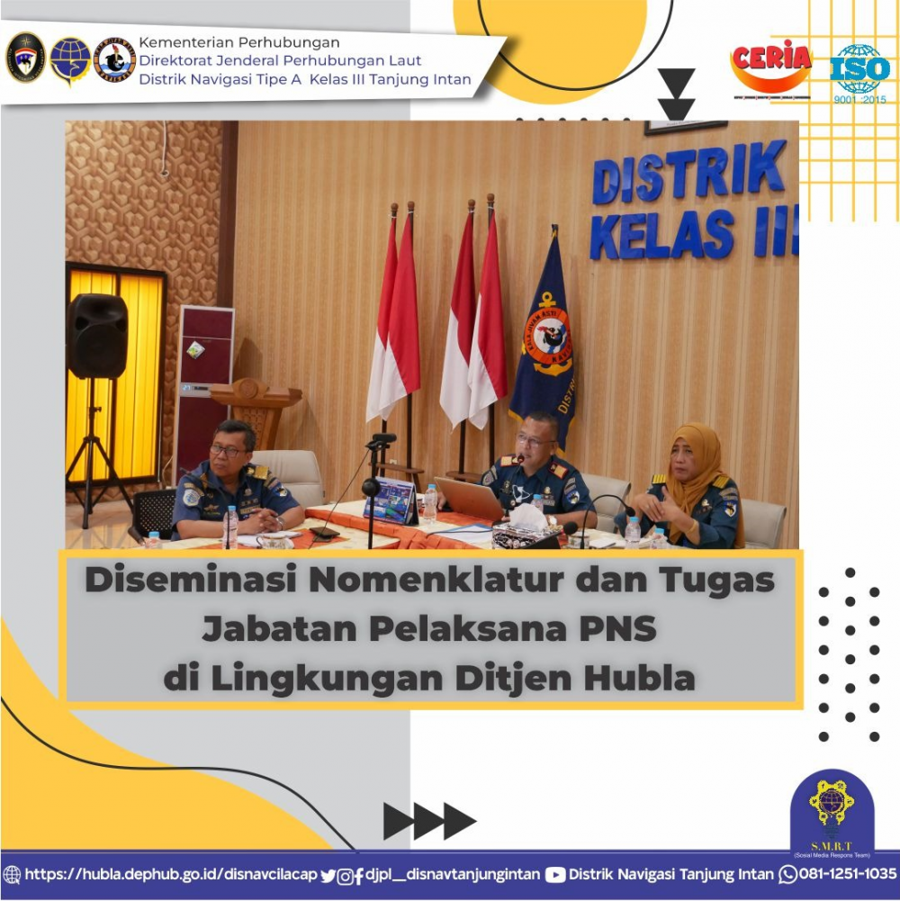 Diseminasi Nomenklatur dan Tugas Jabatan Pelaksana PNS di Lingkungan Ditjen Hubla
