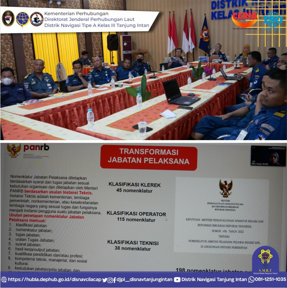 Diseminasi Nomenklatur dan Tugas Jabatan Pelaksana PNS di Lingkungan Ditjen Hubla