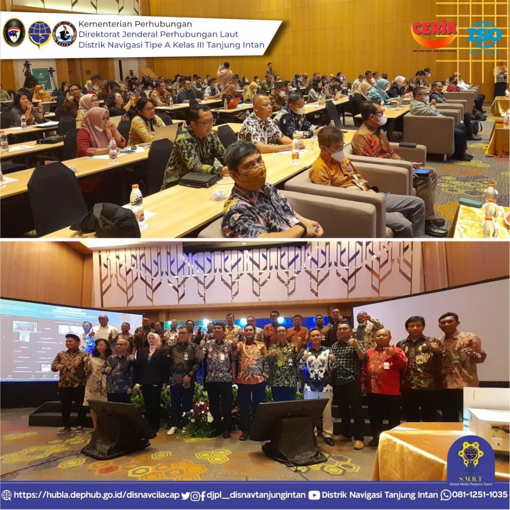 Tingkatkan Kinerja Kenavigasian Distrik Navigasi Type A Kelas III Tanjung Intan menghadiri Bimtek Evaluasi Kinerja Kenavigasian
