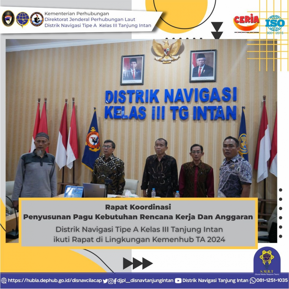 Rapat Koordinasi Penyusunan Pagu Kebutuhan Rencana Kerja Dan Anggaran Kemenhub TA 2024