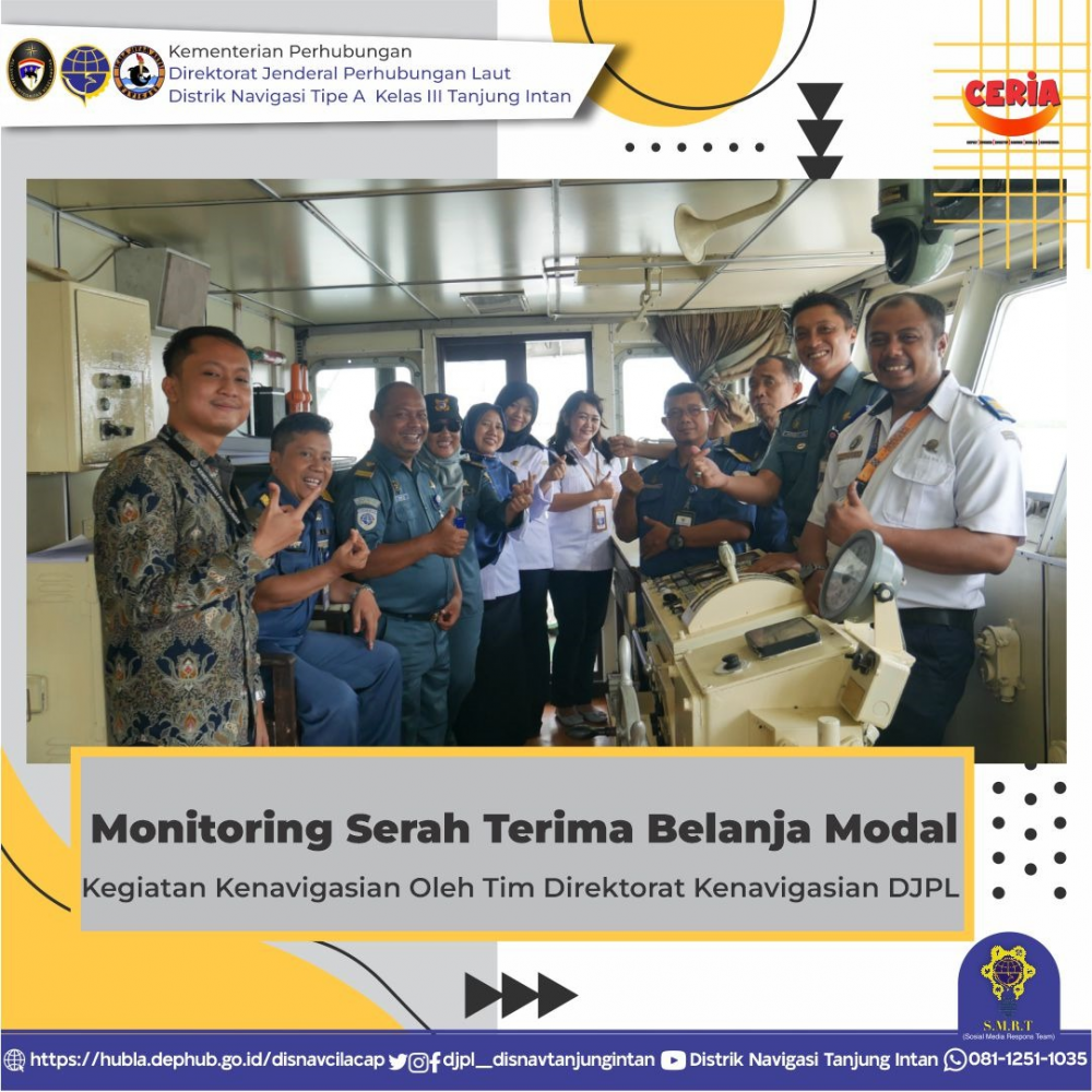 Monitoring Serah Terima Belanja Modal Kegiatan Kenavigasian Oleh Tim Direktorat Kenavigasian DJPL