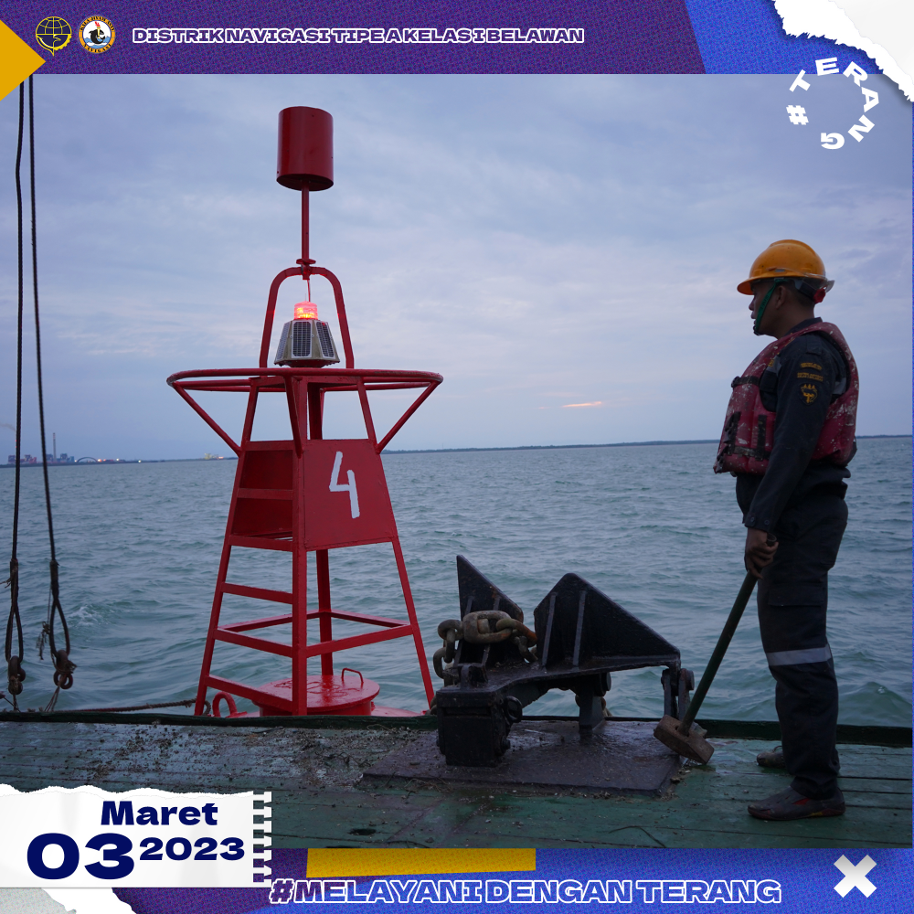 Penggantian dan Updating Posisi Koordinat Pelampung Suar No.4 DSI-250 di Alur Pelabuhan Pangkalan Susu, Kabupaten Langkat, Sumatera Utara