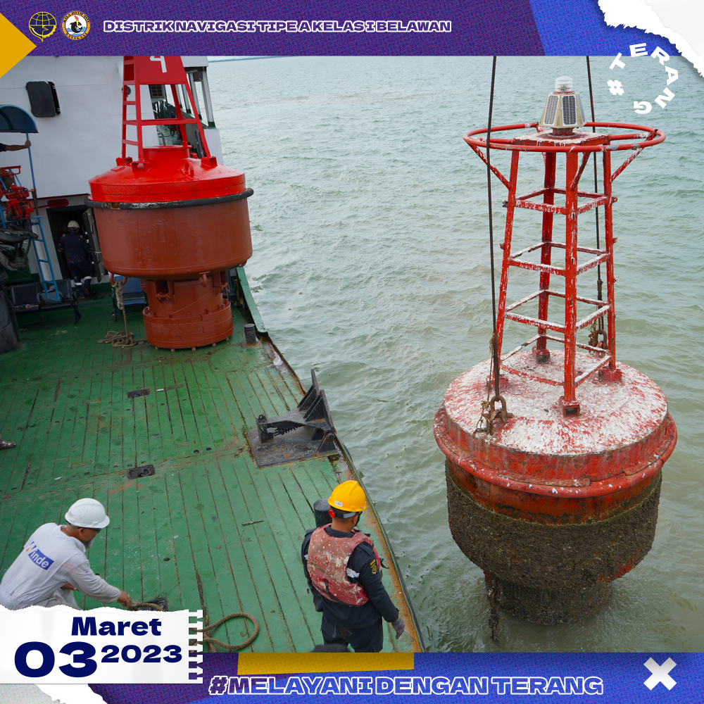 Penggantian dan Updating Posisi Koordinat Pelampung Suar No.4 DSI-250 di Alur Pelabuhan Pangkalan Susu, Kabupaten Langkat, Sumatera Utara