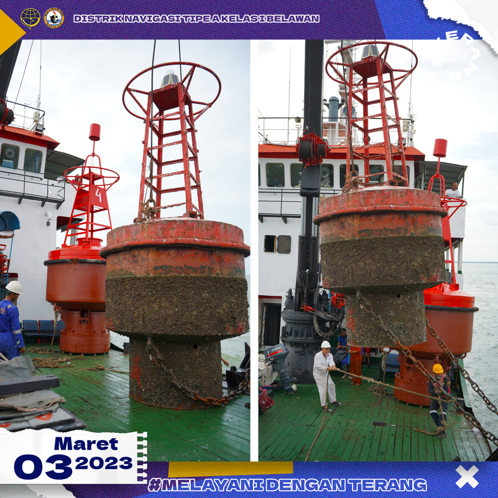Penggantian dan Updating Posisi Koordinat Pelampung Suar No.4 DSI-250 di Alur Pelabuhan Pangkalan Susu, Kabupaten Langkat, Sumatera Utara