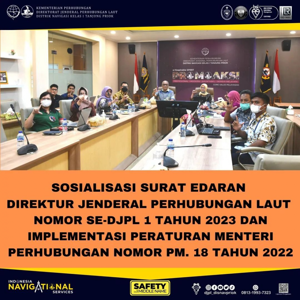 SOSIALISASI SURAT EDARAN DIREKTUR JENDERAL PERHUBUNGAN LAUT