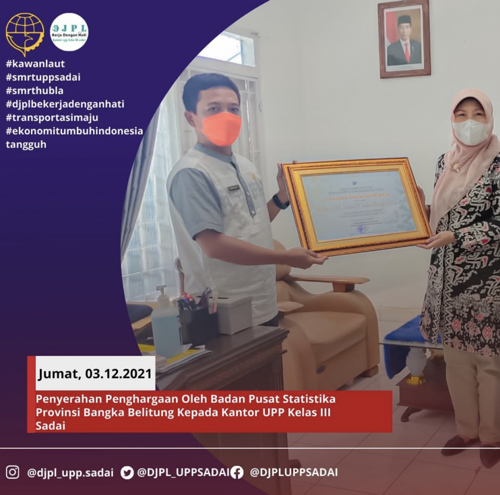 Penyerahan Penghargaan dari BPS Provinsi Bangka Belitung