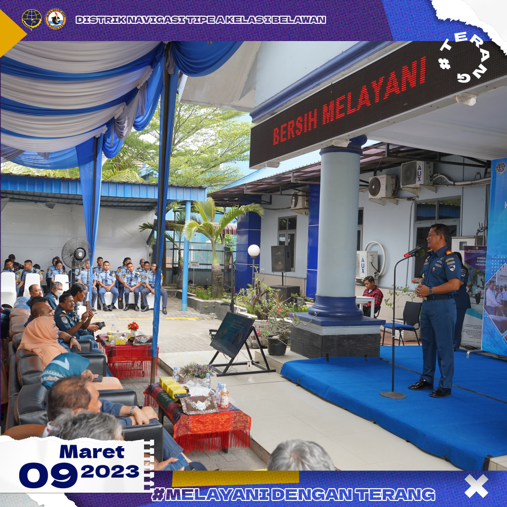Acara Pelepasan Kepala Distrik Navigasi Tipe A Kelas I Belawan,  Bapak Arif Muljanto,S.T.,M.T.