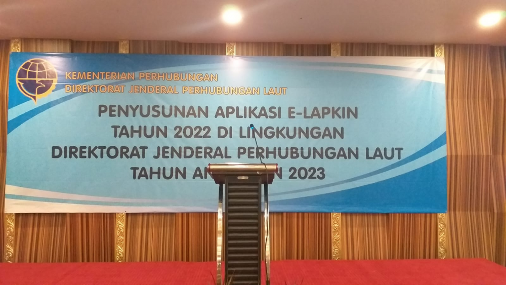 Bimtek penyusunan aplikasi e-lapkin Tahun 2022 di lingkungan Direktorat Jenderal Perhubungan Laut Tahun 2023