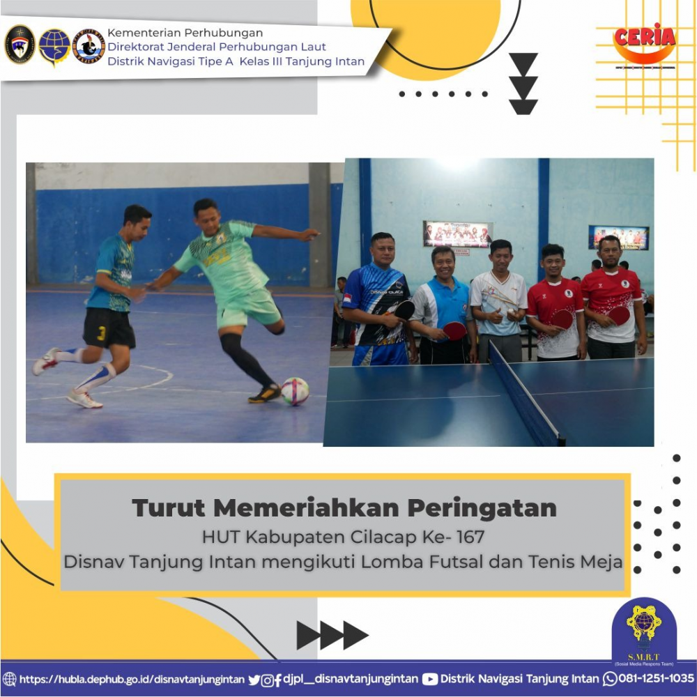 Distrik Navigasi Tipe A Kelas III Tanjung Intan turut serta berpartisipasi dalam memeriahkan Hari Jadi Ke-167 Kabupaten Cilacap