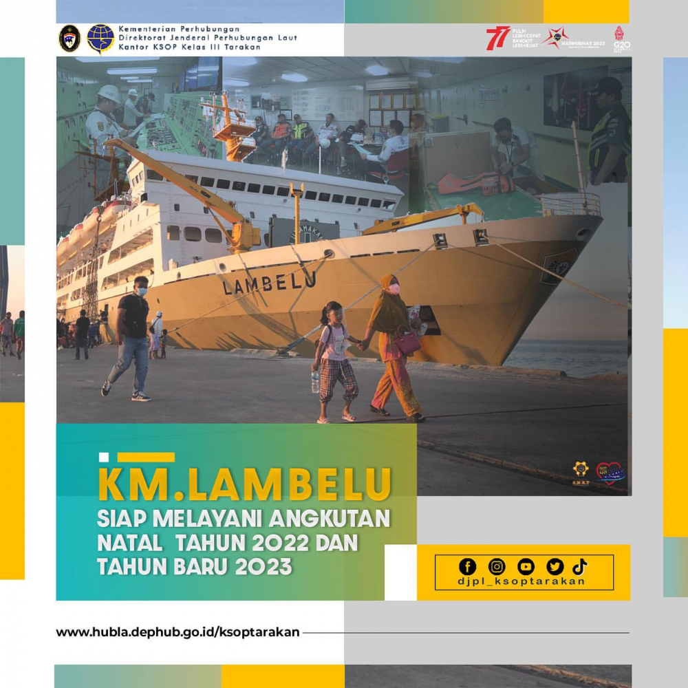 KM.LAMBELU SIAP MELAYANI ANGKUTAN NATAL TAHUN 2022 dan TAHUN BARU 2023.