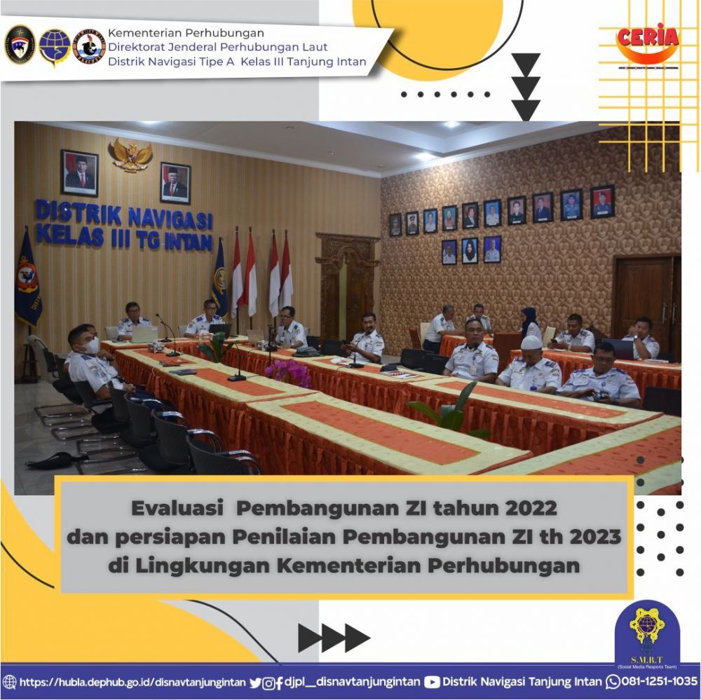 Evaluasi Pembangunan Zona Integritas Tahun 2022 dan persiapan Penilaian Pembangunan Zona Integritas Tahun 2023 di Lingkungan Kemenhub