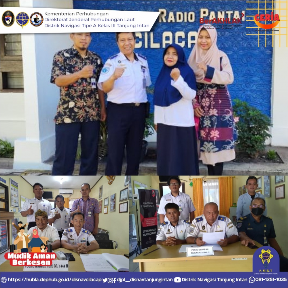 Posko Angkutan Lebaran 1444H/ 2023M Distrik Navigasi Tipe A Kelas III Tanjung Intan