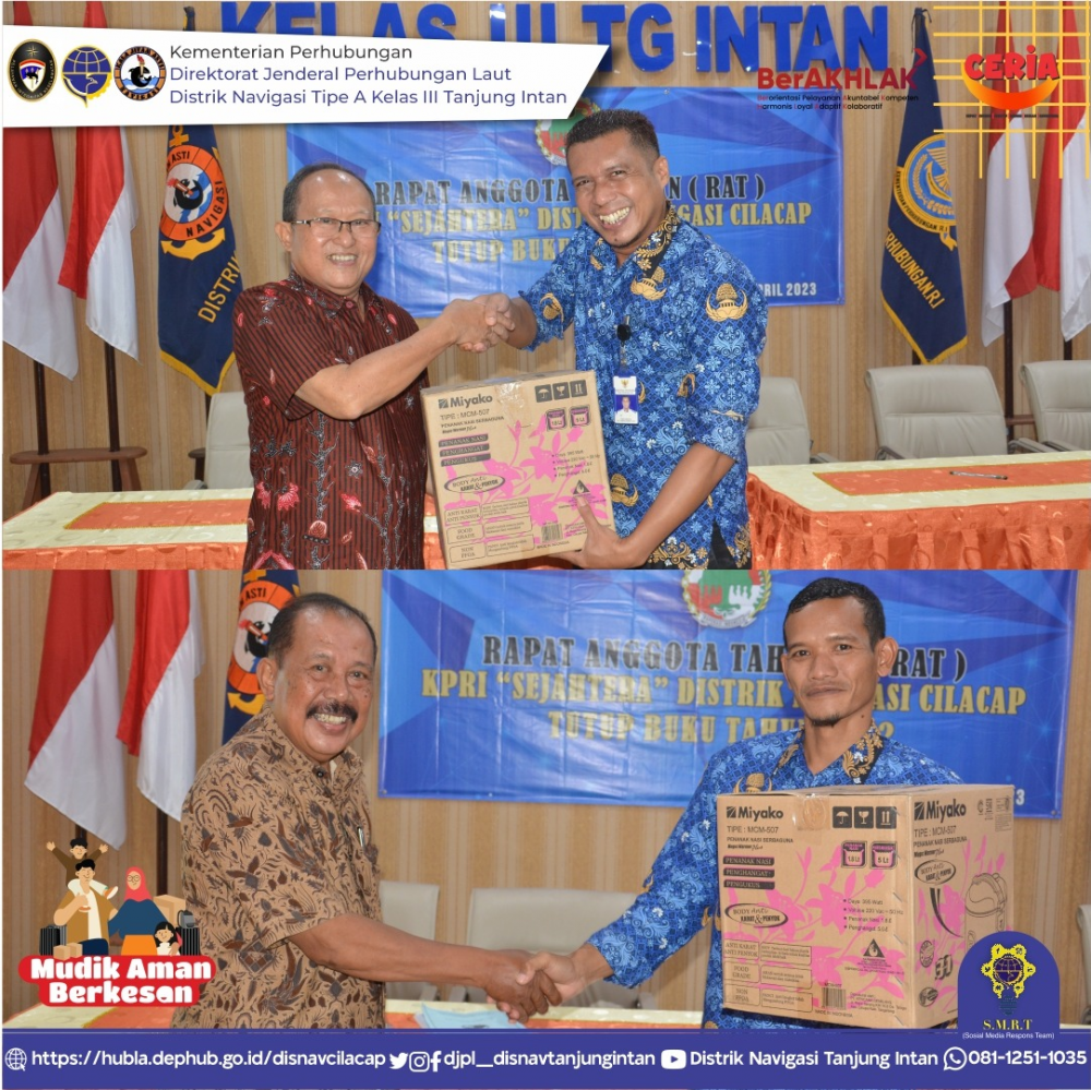 Rapat Anggota Tahunan (RAT) Tahun Buku 2022 KPRI Sejahtera Distrik Navigasi Tipe A Kelas III Tanjung Intan