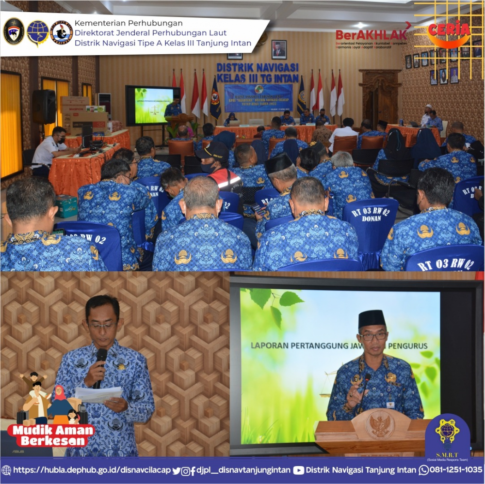 Rapat Anggota Tahunan (RAT) Tahun Buku 2022 KPRI Sejahtera Distrik Navigasi Tipe A Kelas III Tanjung Intan
