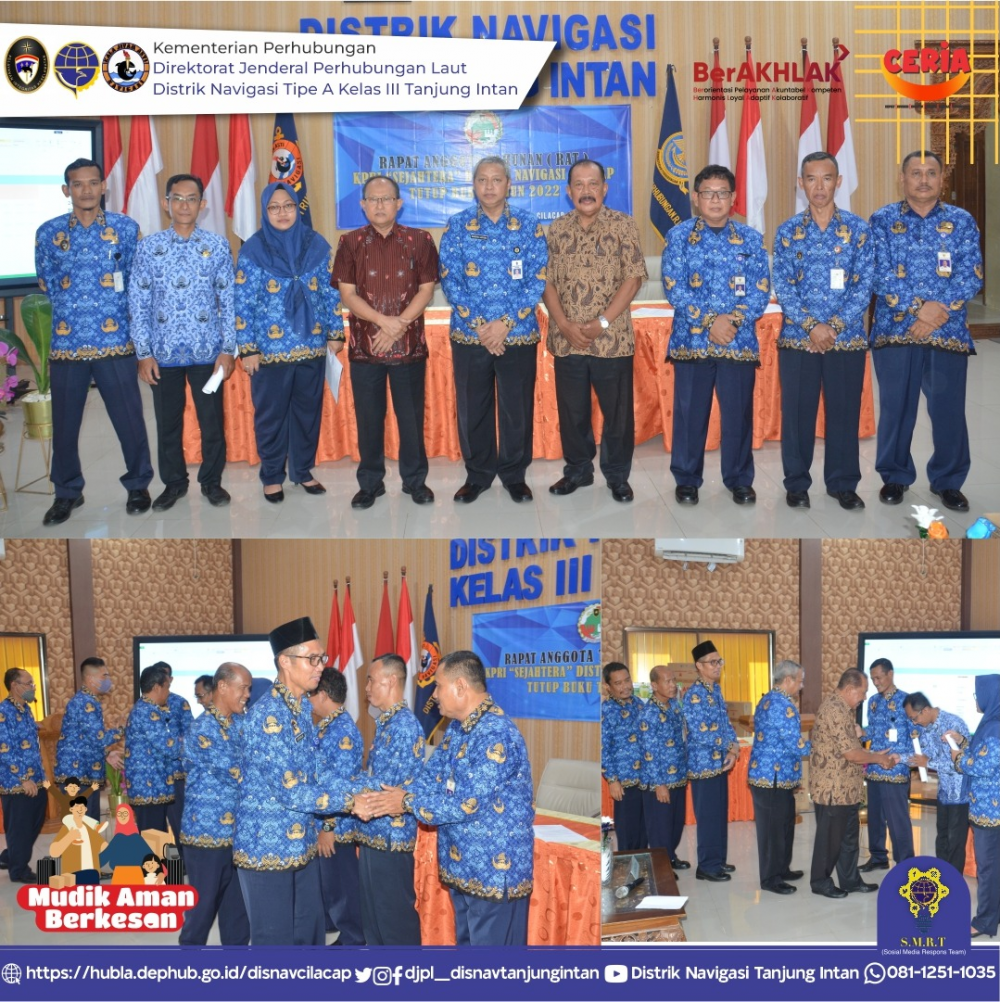 Rapat Anggota Tahunan (RAT) Tahun Buku 2022 KPRI Sejahtera Distrik Navigasi Tipe A Kelas III Tanjung Intan