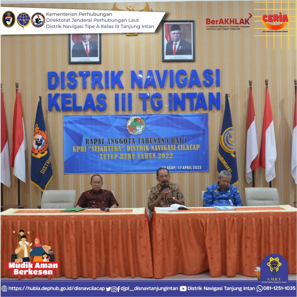 Rapat Anggota Tahunan (RAT) Tahun Buku 2022 KPRI Sejahtera Distrik Navigasi Tipe A Kelas III Tanjung Intan