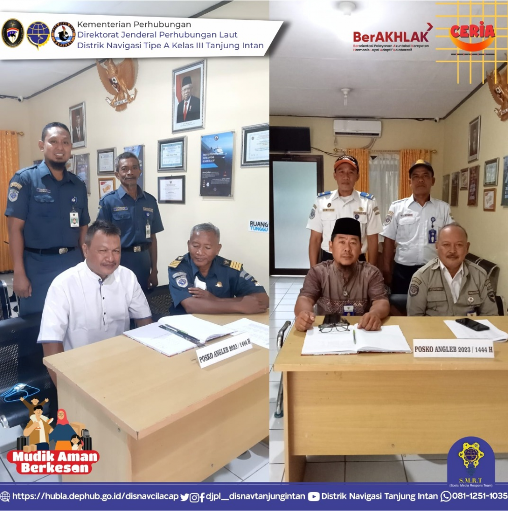 Posko Angkutan Lebaran 1444H/ 2023M Distrik Navigasi Tipe A Kelas III Tanjung Intan