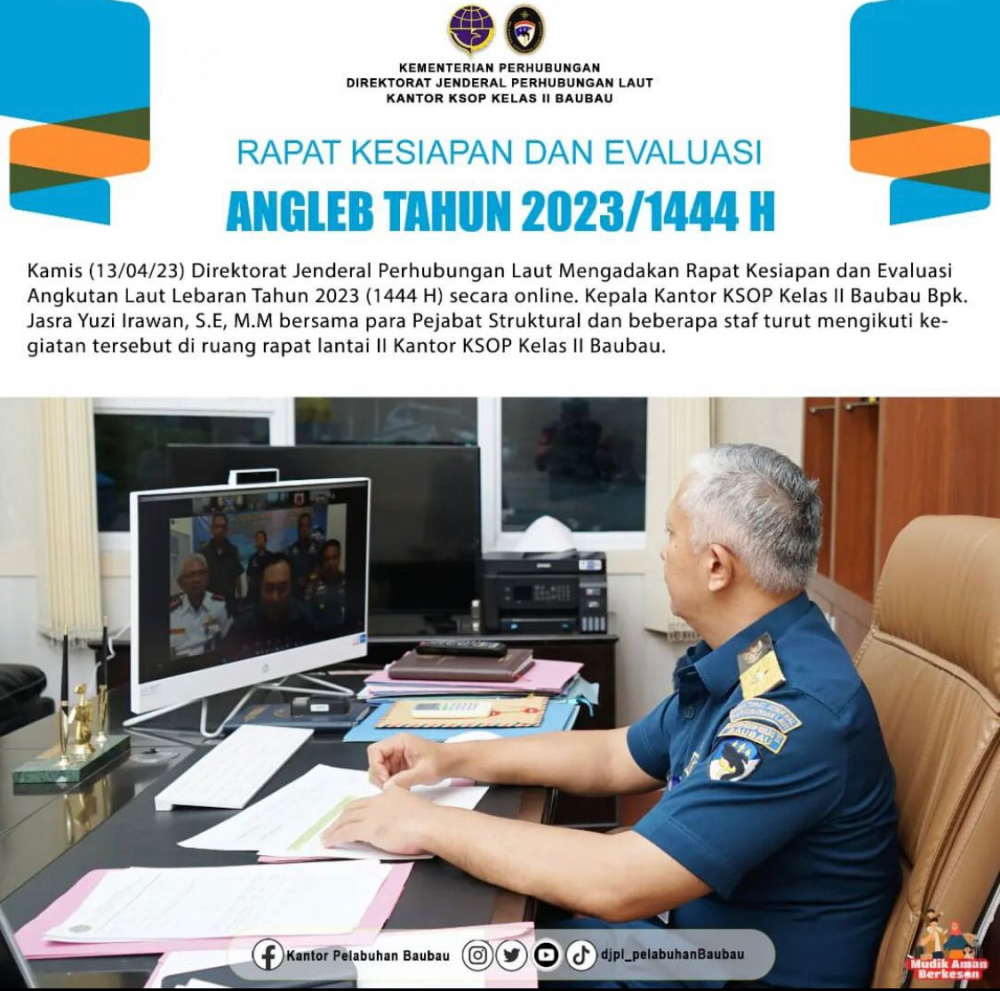 Rapat Kesiapan dan Evaluasi Angkutan Laut Lebaran Tahun 2023 (1444 H)