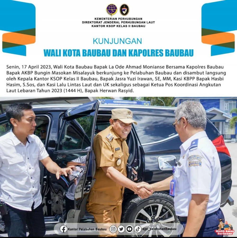 Kunjungan Walikota Baubau Dan Kapolres Baubau di Pelabuhan Murhum